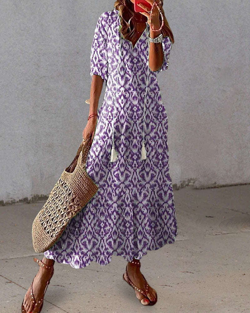 Michaela - Boho Kleid mit Bauchbedeckung
