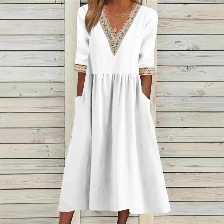 LIVIA | MIDILANGE SPITZENKLEID