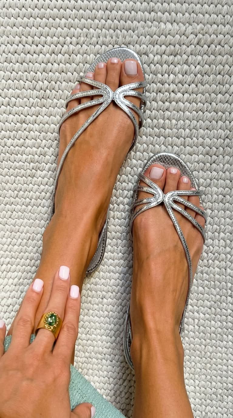 Ginevra | Goldene Sandalen Elegante Sommer