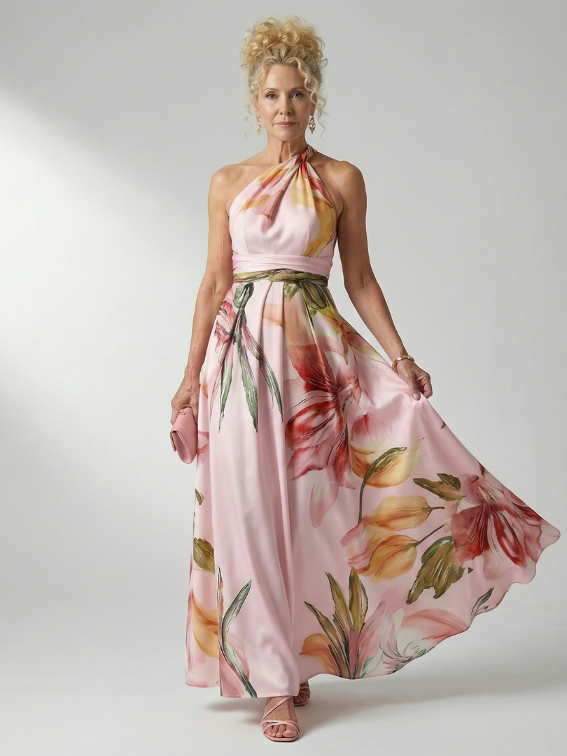 Amiel | Lichtgewicht Floral-Maxikleed