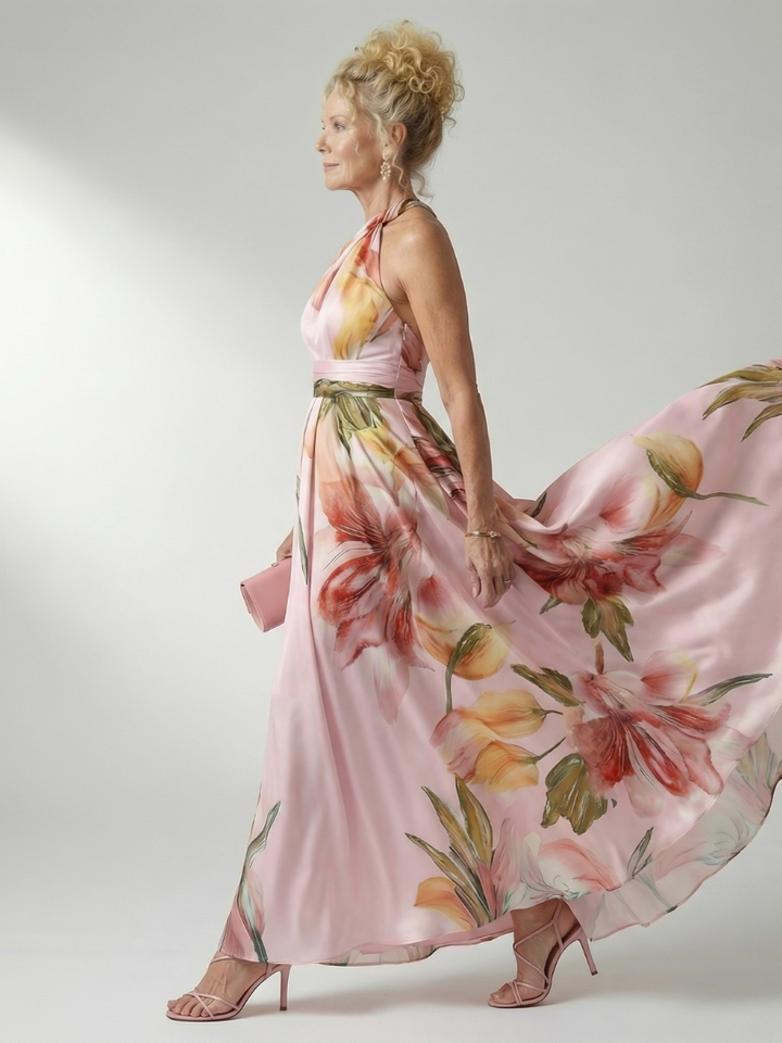 Amiel | Lichtgewicht Floral-Maxikleed