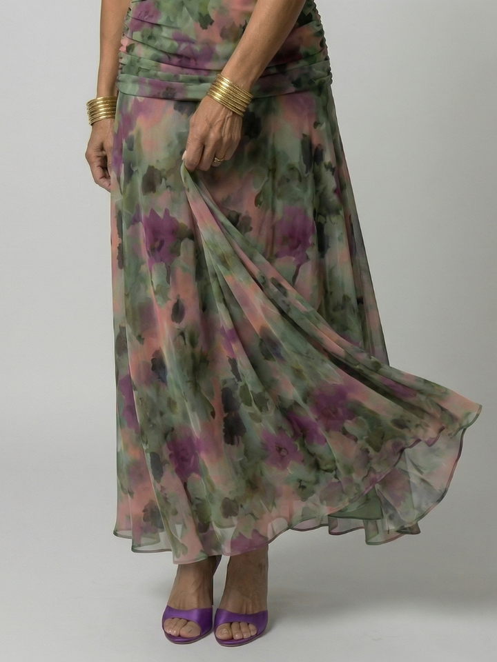 Calen | Off-Shoulder Flow Midi Jurk