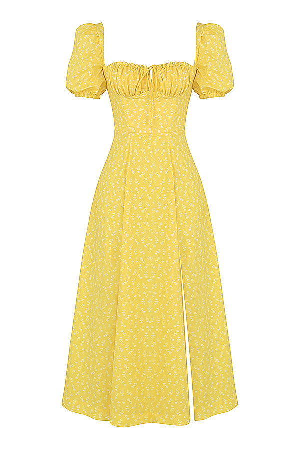 Aviana - Kleid mit Puffärmeln Bloom