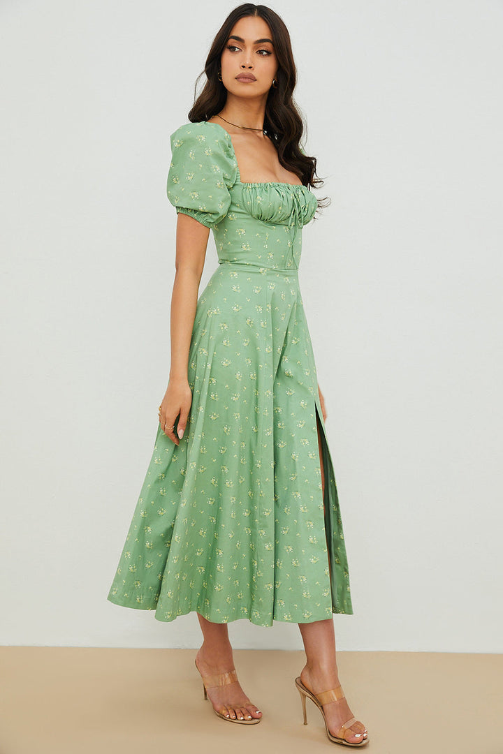 Aviana - Kleid mit Puffärmeln Bloom
