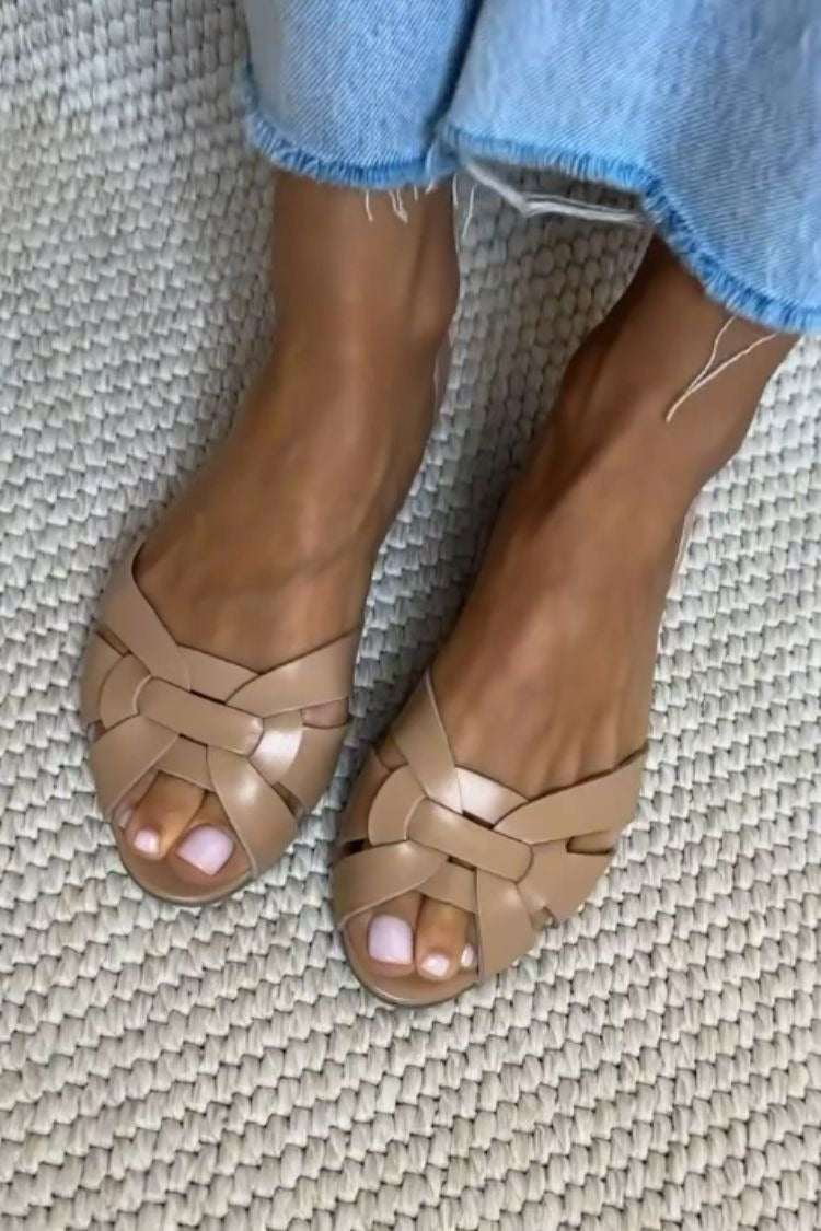 Serafina | Geflochtene Sandalen Natur