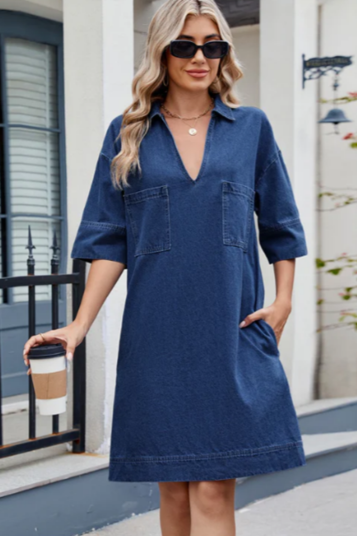 Jade | Losse Jeansjurk