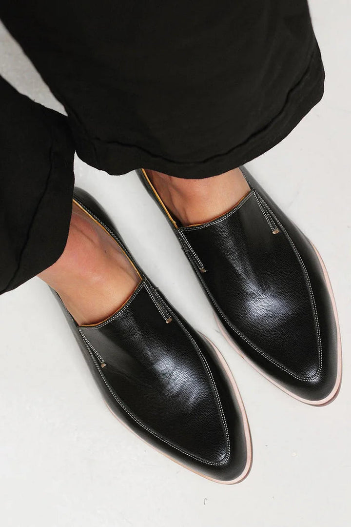 Zofia™ | Mokassin Patchwork Schwarz