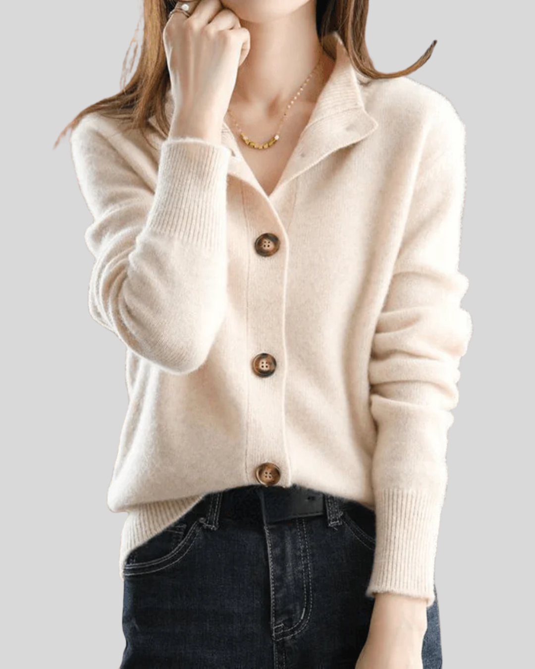 Claire | Kaschmir Cardigan im Retro-Stil