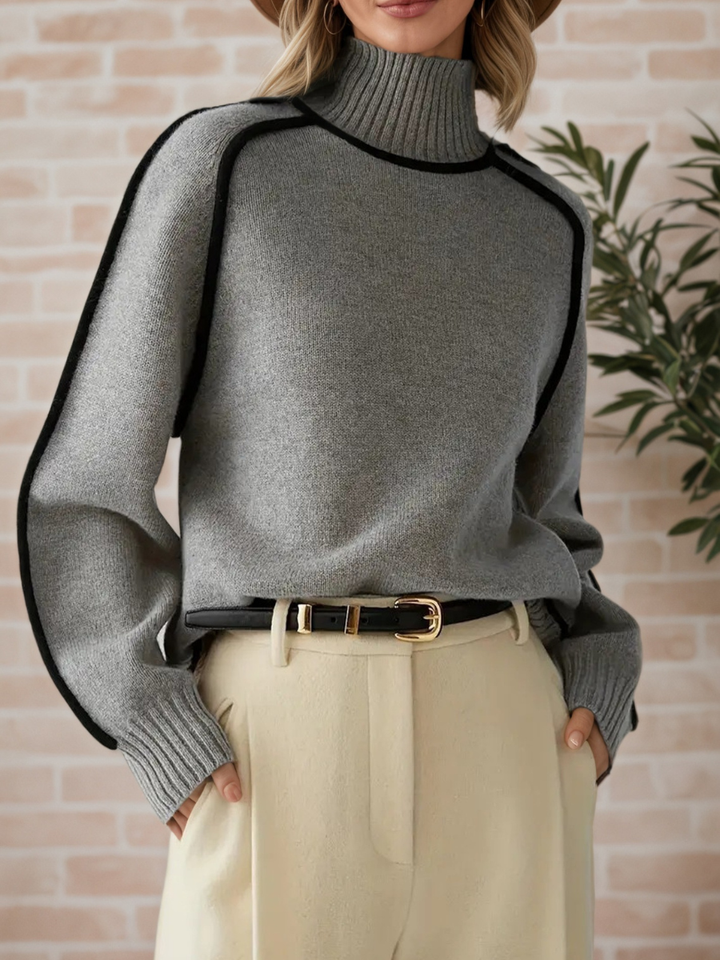 Donna | Eleganter Pullover mit Stehkragen