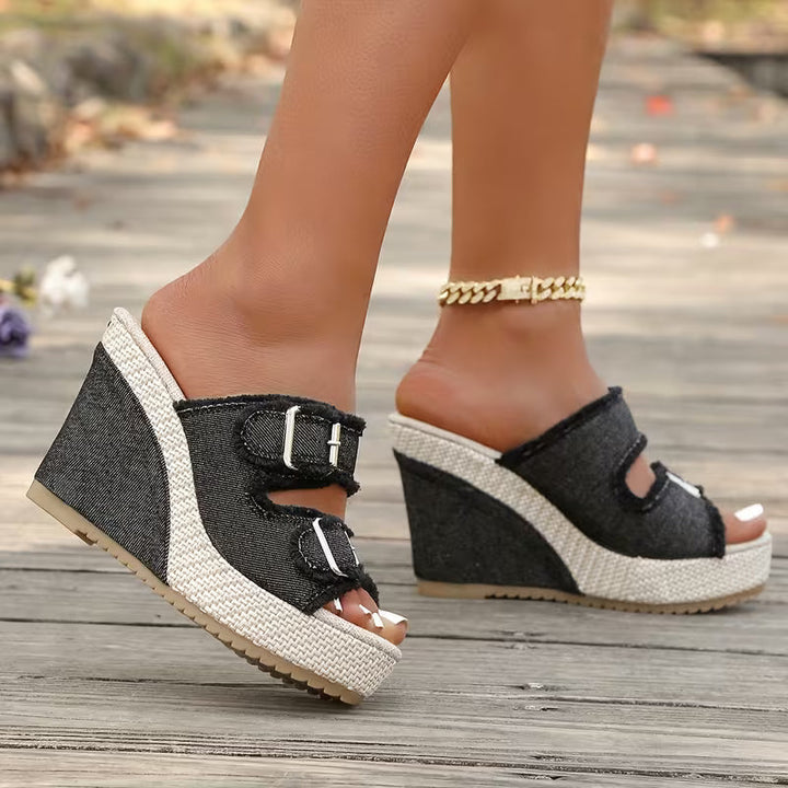 Atelier | Wedge Sandalen met Franjes