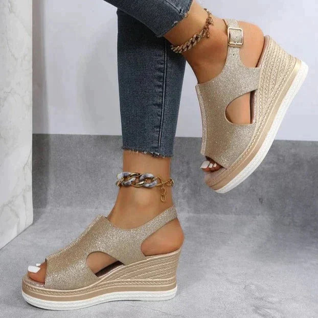 Anna-Caroline | Ontspannen Wedgesandalen