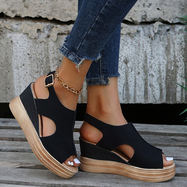 Anna-Caroline | Ontspannen Wedgesandalen