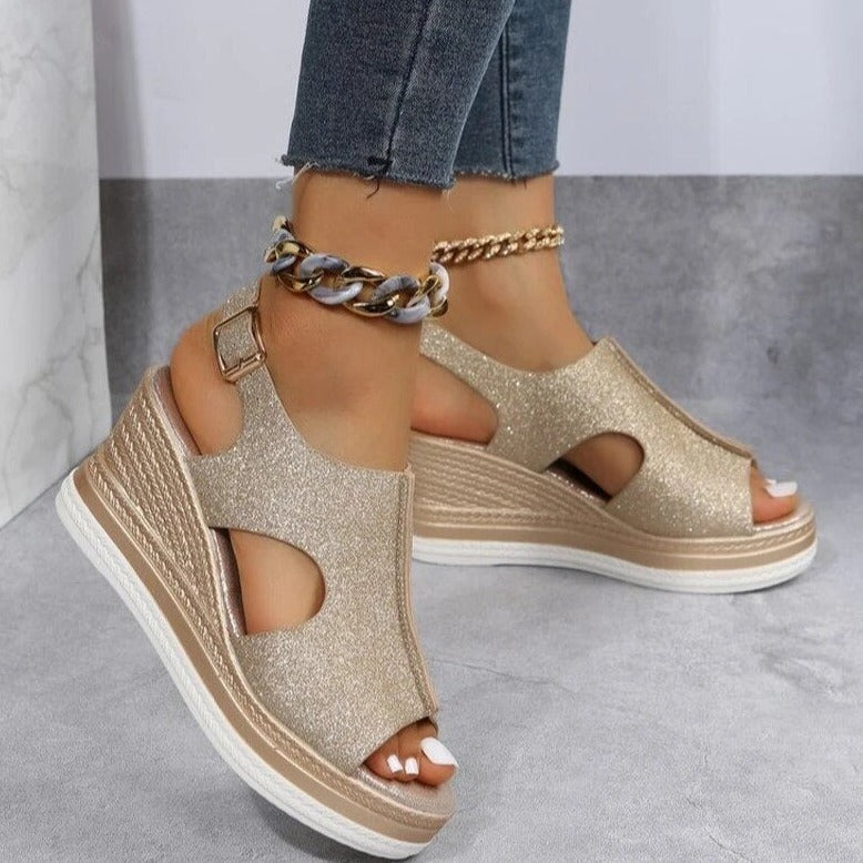 Anna-Caroline | Ontspannen Wedgesandalen