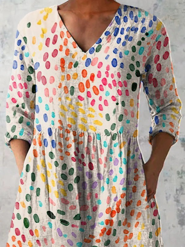 Bernadette | Lange Blusenshirt met V-hals