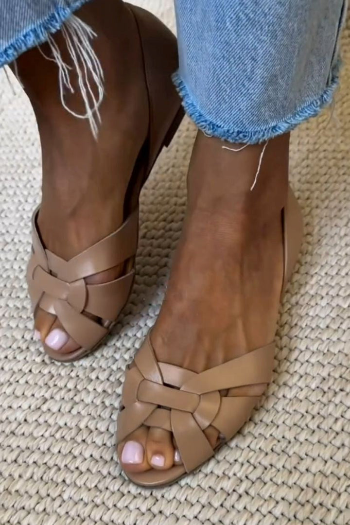 Serafina | Geflochtene Sandalen Natur