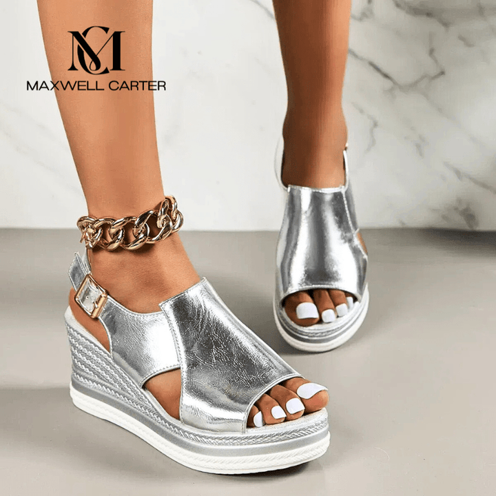 Baylie - Stylische Metallic-Sandalen