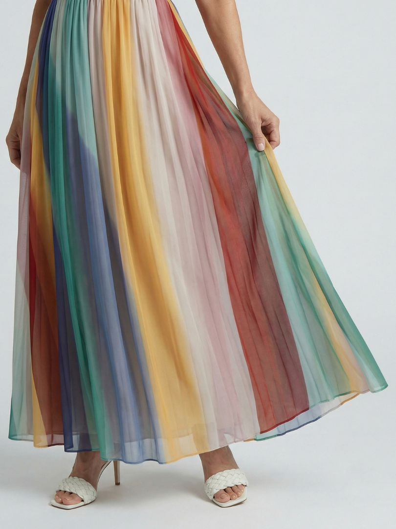 Serene | Maxikleed met lichte strepen