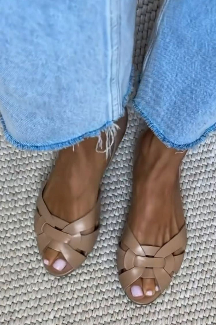 Serafina | Geflochtene Sandalen Natur