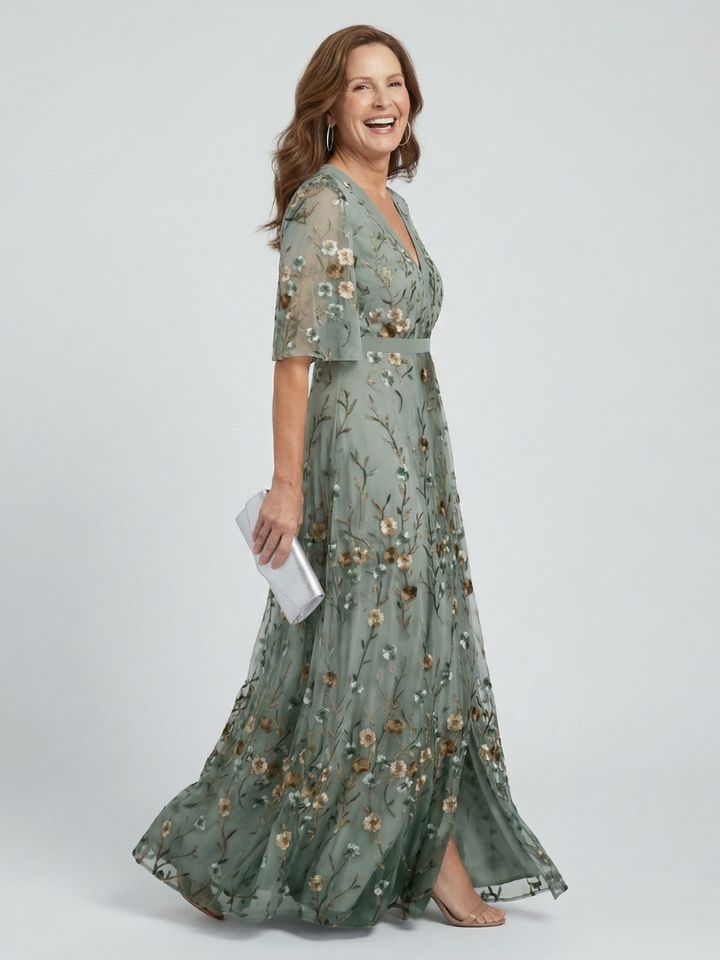 Selora | Halter Bloom Flow Maxi Jurk