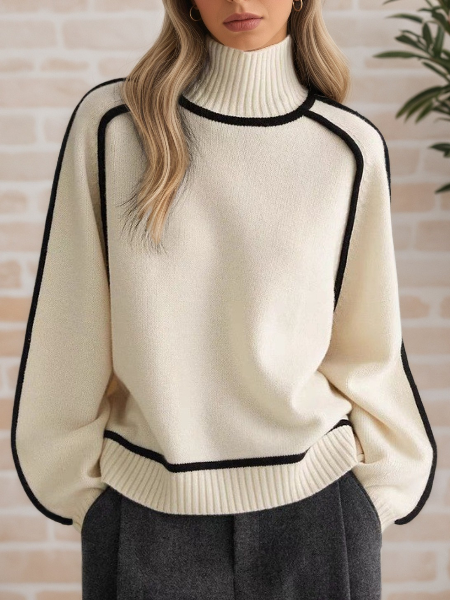 Donna | Eleganter Pullover mit Stehkragen