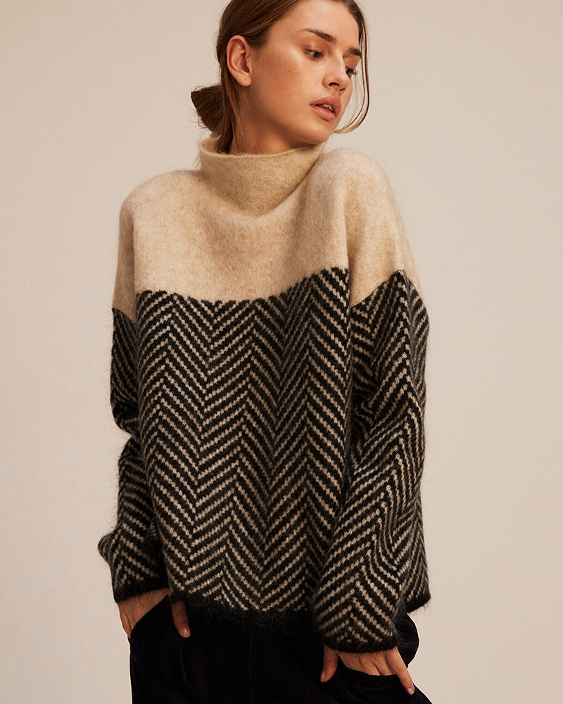 Norah | Pullover aus Baumwolle mit Stehkragen