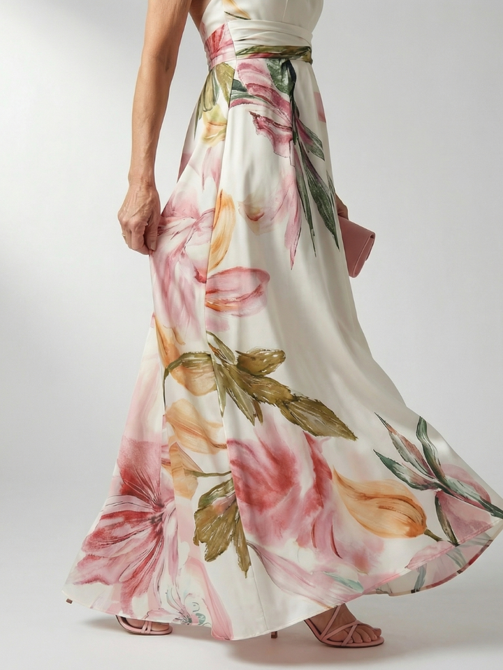 Amiel | Lichtgewicht Floral-Maxikleed