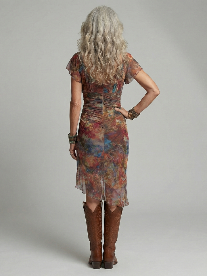 Aeris | Rustige Halter Midi Jurk