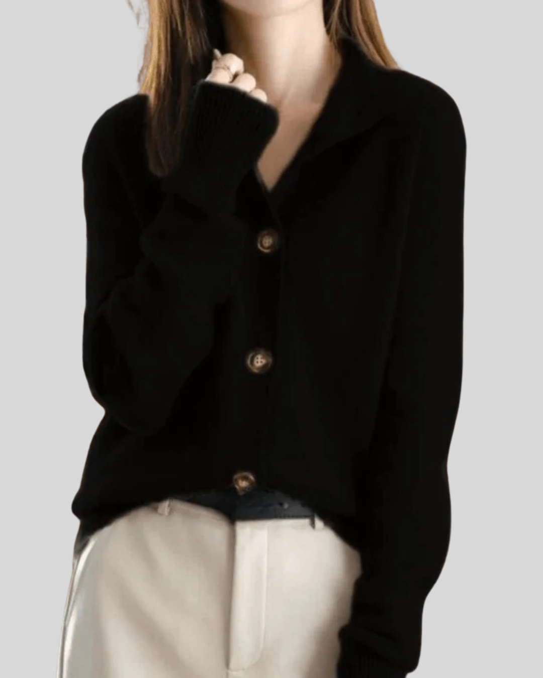 Claire | Kaschmir Cardigan im Retro-Stil