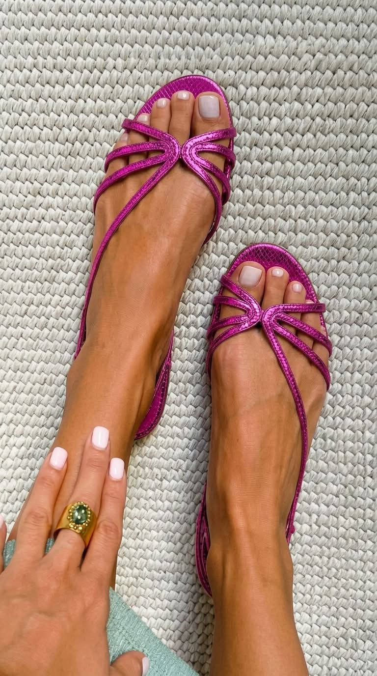 Ginevra | Goldene Sandalen Elegante Sommer
