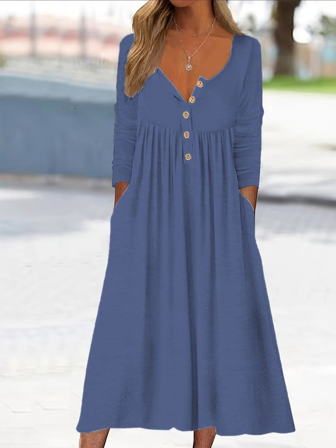 ZARA | MIDI-KLEID MIT KNÖPFEN VORN