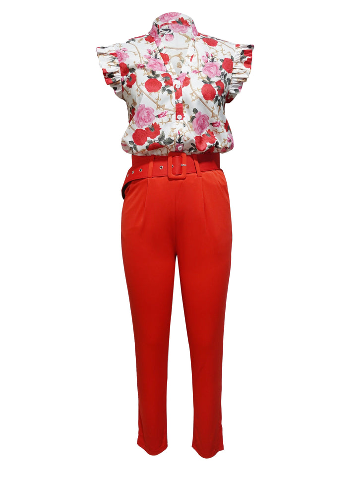 Florabel - Elegantes Ensemble mit Volantärmeln