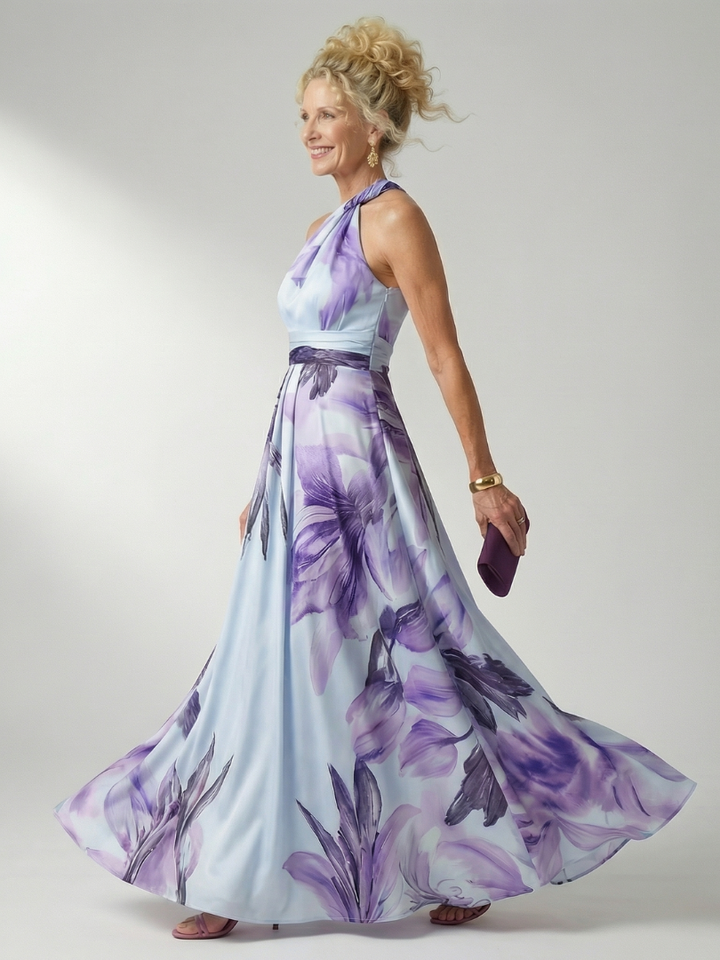 Amiel | Lichtgewicht Floral-Maxikleed