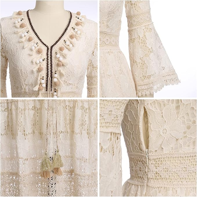 Amary - Boho-Spitzenkleid