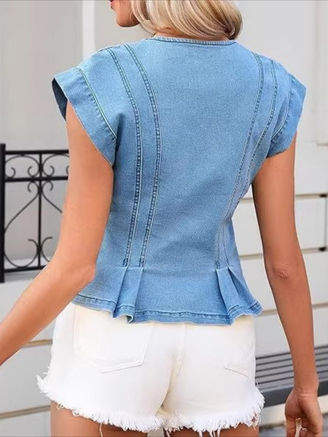 Viera | Jeans-top met V-hals