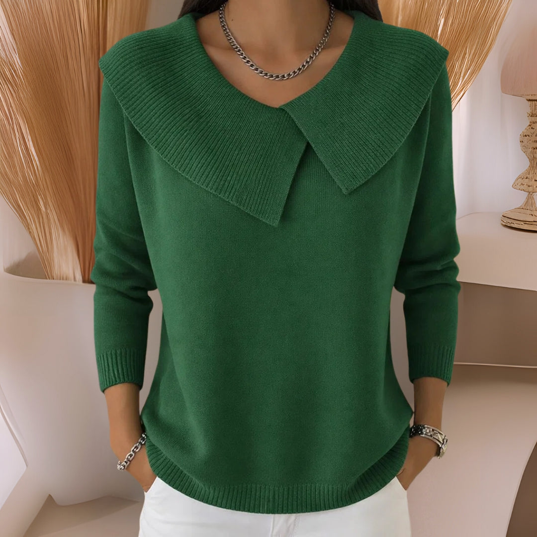 Jennifer | Strickpullover mit weichem Kragen
