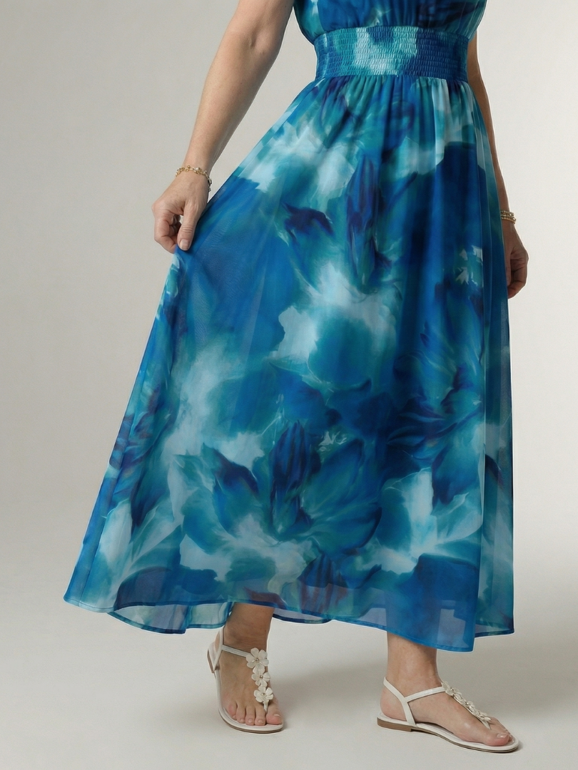 Sylin | Geraffineerde Halter Midi Jurk