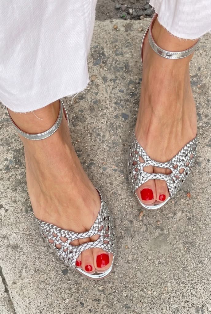 Isadora | Geflochtene Sandalen in Gold