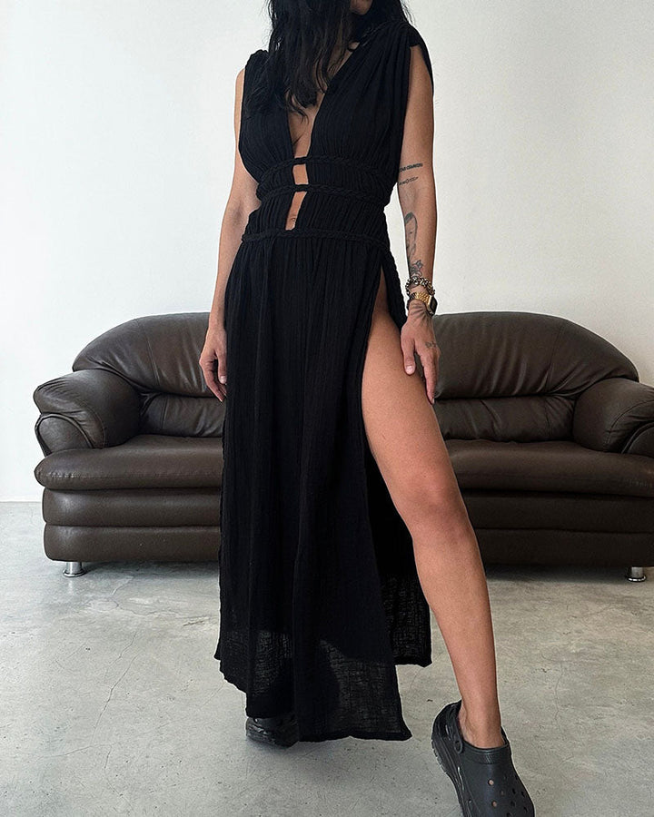 Zolla - Texturiertes Kleid mit Schlitz