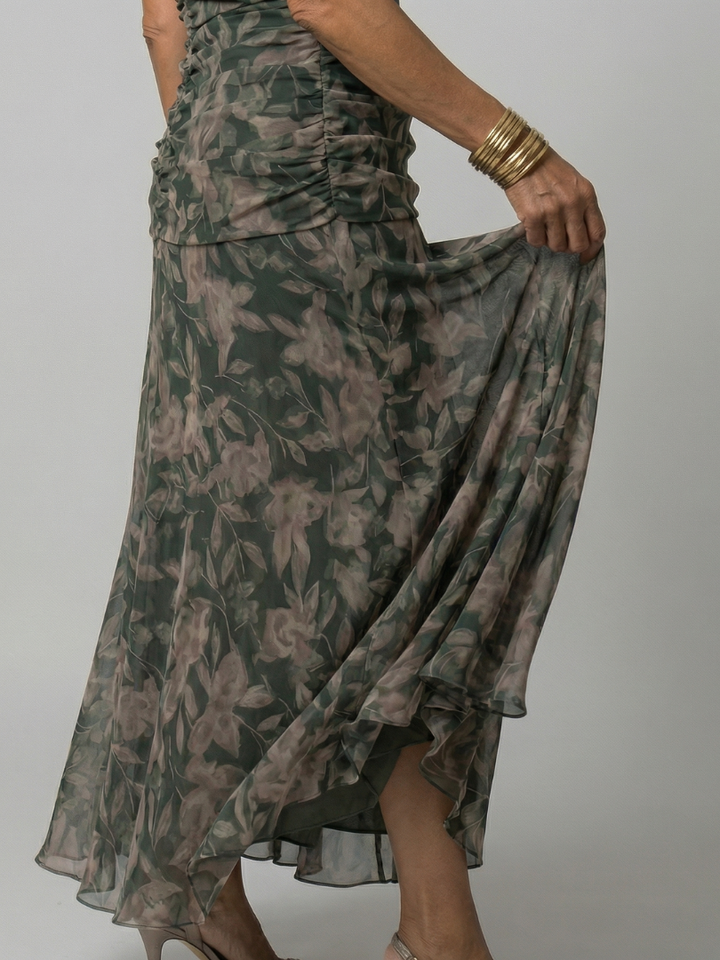 Calen | Off-Shoulder Flow Midi Jurk