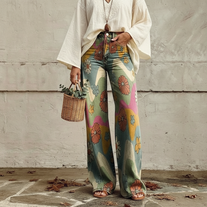 Millie™ - Bedruckte Boho Blumenhose