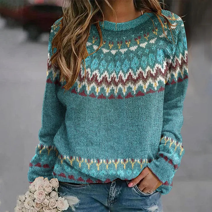 Regina | Pullover mit Retro-Wave-Muster