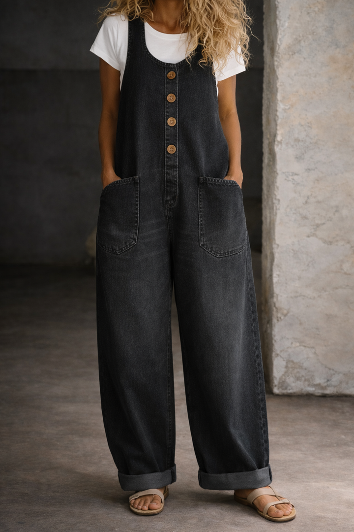 Bethany | Vintage Prane Katoenen Dungaree