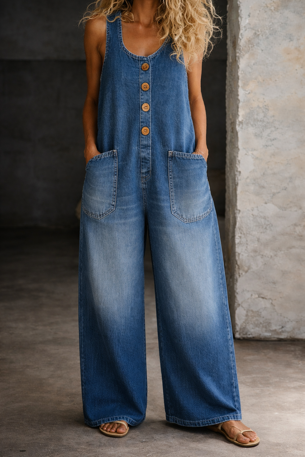 Saylor | Vintage Prane Katoenen Dungaree