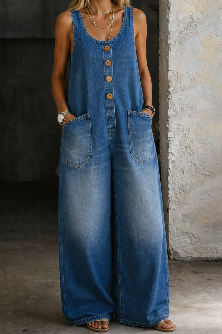 Saylor | Vintage Prane Katoenen Dungaree