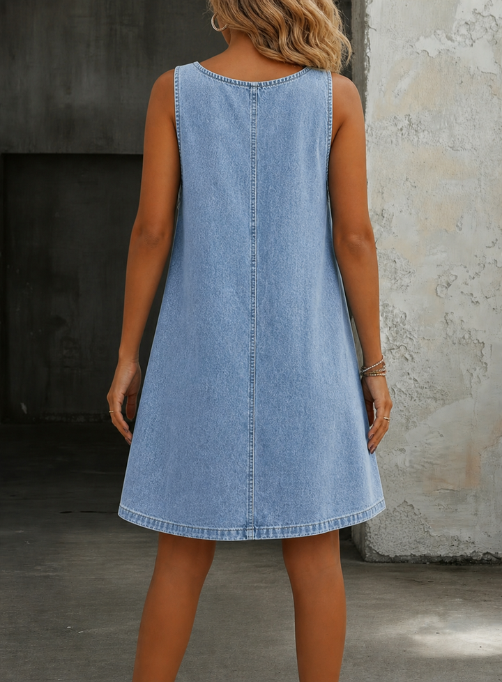Lisa | Casual Denim Spaghetti-jurk