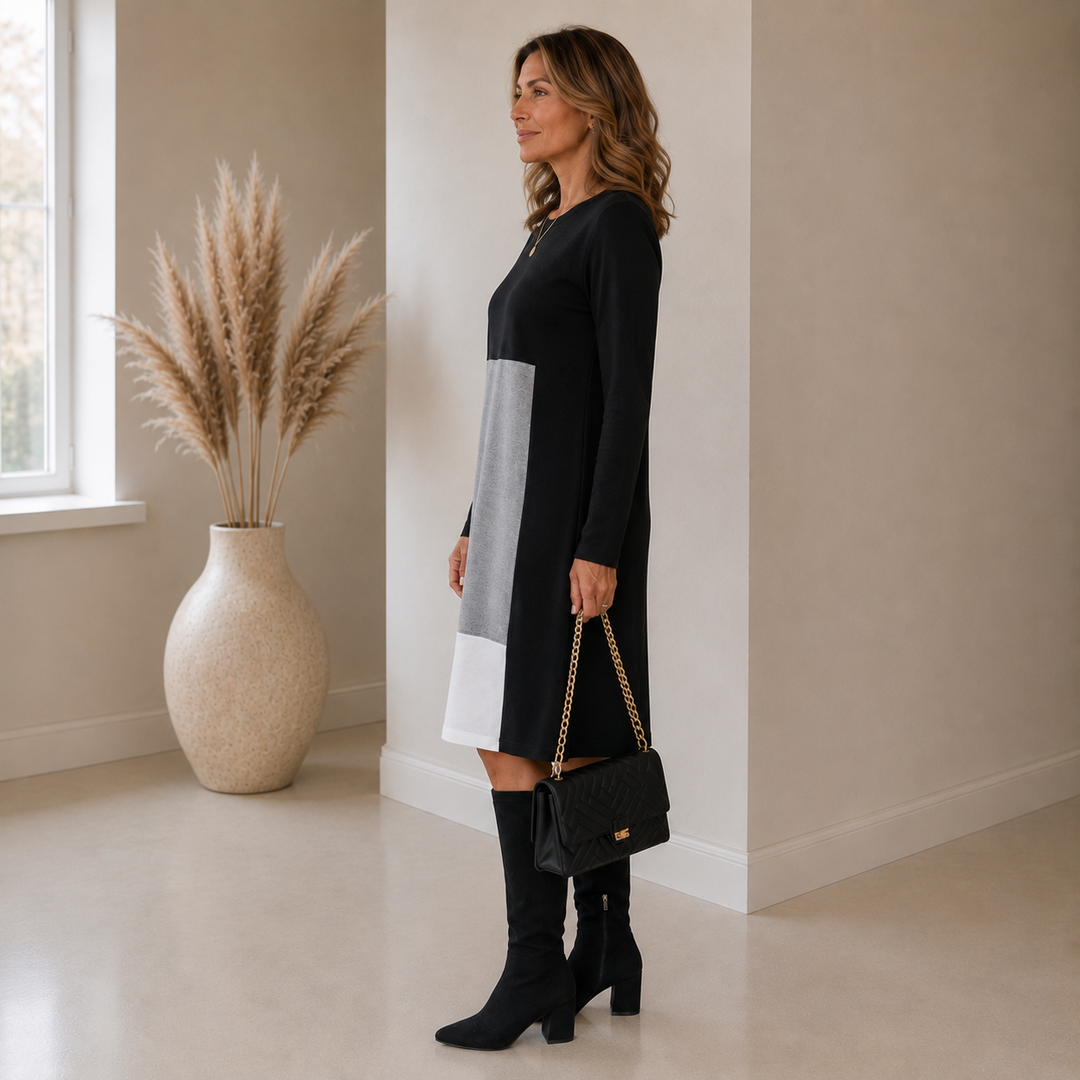 Cleo™ - Bicolor Strickkleid