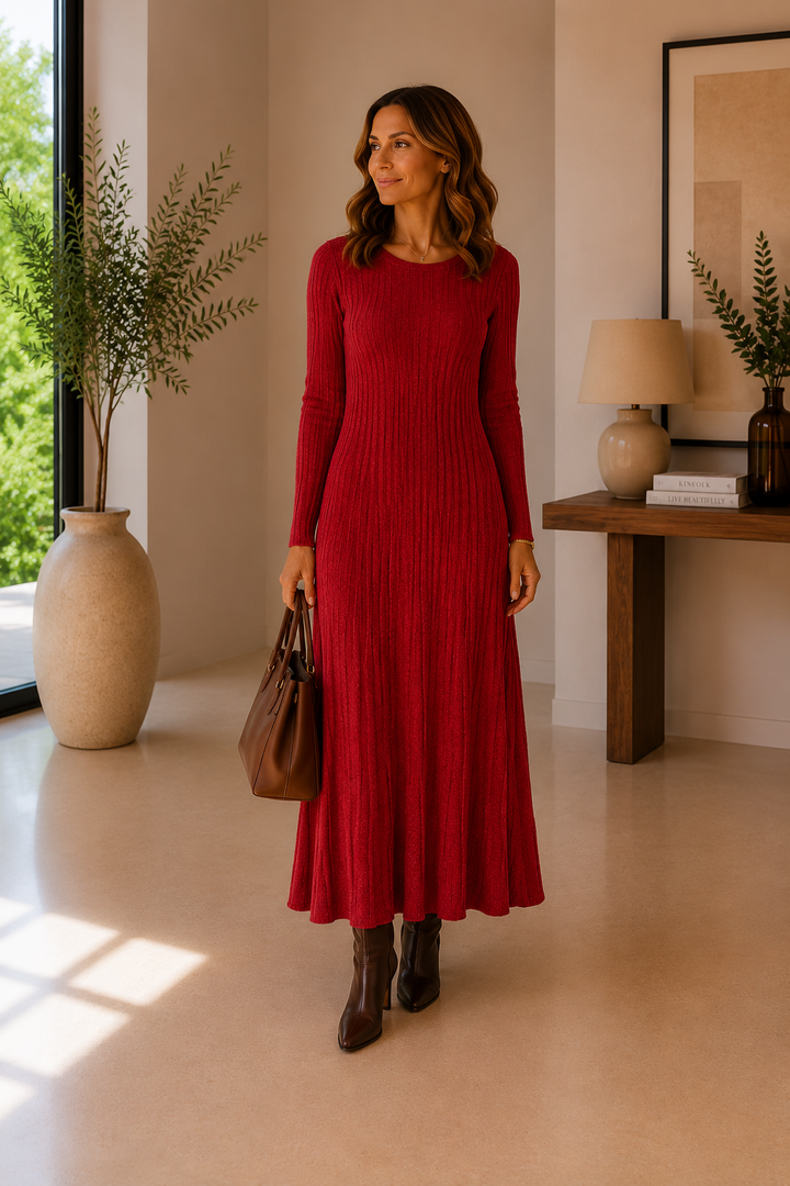 Elara™ - Maxikleid aus Kabelstrick