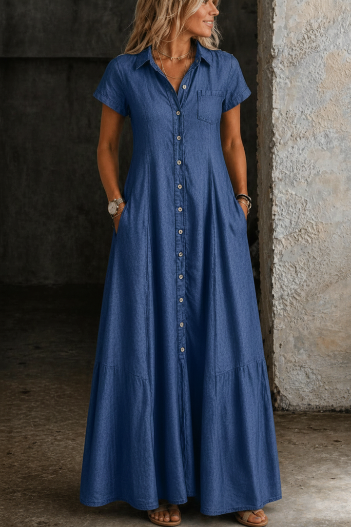 Mandy | Lange Jeansjurk