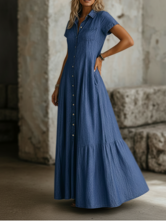 Mandy | Lange Jeansjurk