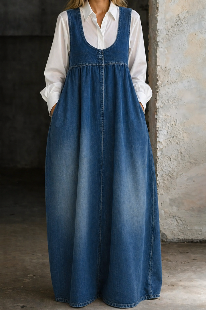 Veronica | Losse Denim-Jurk